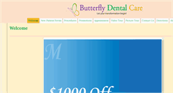 Desktop Screenshot of butterflydental.net
